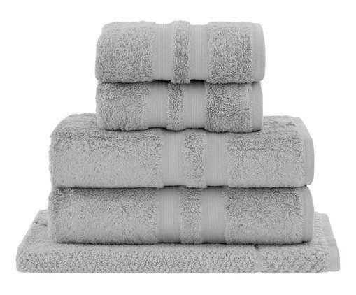 Jogo de Toalhas de Banho em Algodão Egípcio Cinza Escuro, grey | WestwingNow