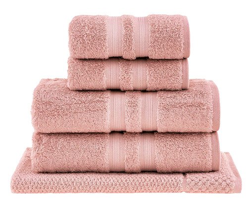 Jogo de Toalhas de Banho em Algodão Egípcio Rosa Escuro, pink | WestwingNow
