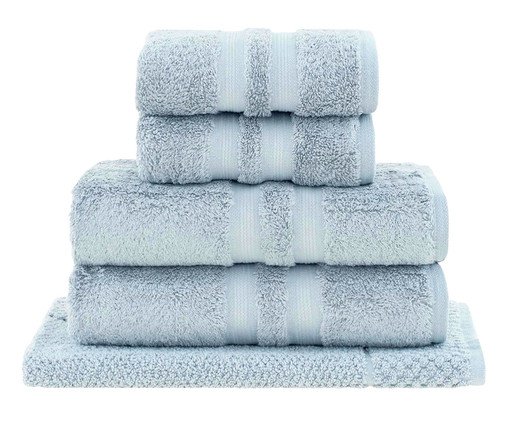 Jogo de Toalhas de Banho em Algodão Egípcio Azul, blue | WestwingNow
