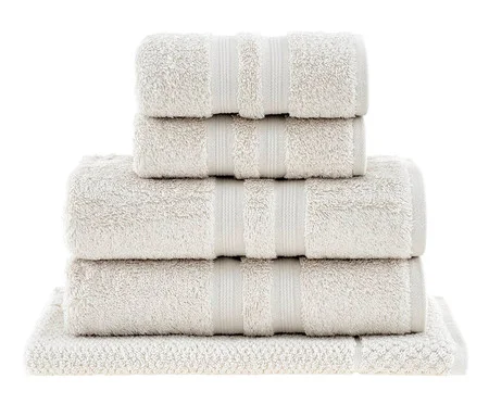 Jogo de Toalhas de Banho em Algodão Egípcio Cinza | Westwing