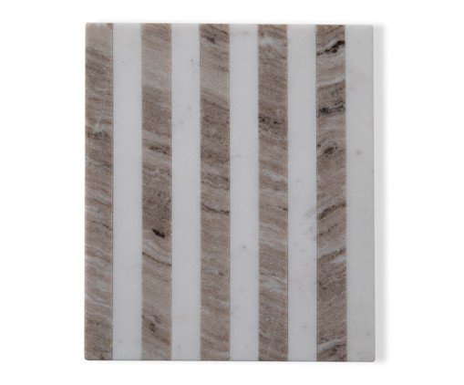 Tábua De Servir em Mármore Aura Branco e Cinza, multicolor | WestwingNow