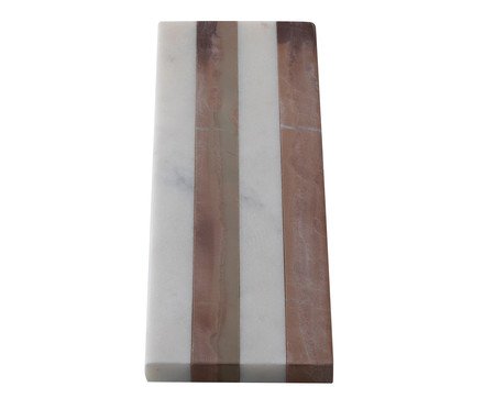 Tábua de Servir em Mármore Hera Branco e Bordô | Westwing