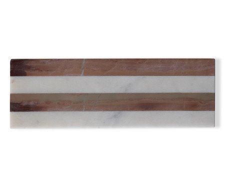 Tábua de Servir em Mármore Hera Branco e Bordô | Westwing