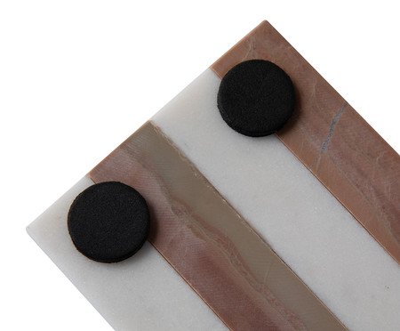 Tábua de Servir em Mármore Hera Branco e Bordô | Westwing