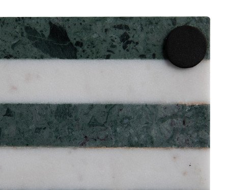 Tábua de Servir em Mármore Aura Branco e Verde | Westwing