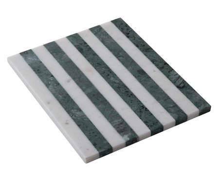 Tábua de Servir em Mármore Aura Branco e Verde | Westwing