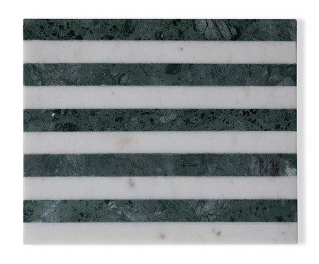 Tábua de Servir em Mármore Aura Branco e Verde | Westwing