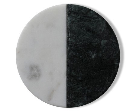 Jogo de Porta-Copos em Mármore Orfeu Branco e Verde - 4 pçs | Westwing