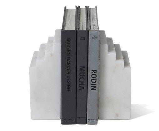 Aparador de Livros em Mármore Atlas Branco, white | WestwingNow