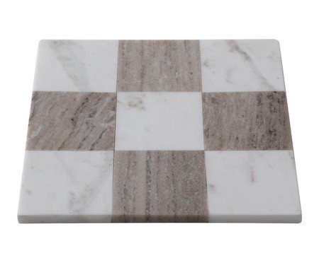 Tábua de Servir em Mármore Cronos Branco e Bege | Westwing