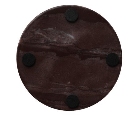 Jogo de Porta-Copos em Mármore Orfeu Bordô - 4 pçs | Westwing