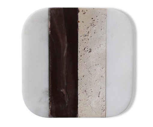 Descanso para Colher em Mármore Hebe Branco, Bordô e Bege, multicolor | WestwingNow