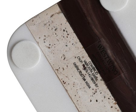 Descanso para Colher em Mármore Hebe Branco, Bordô e Bege | Westwing