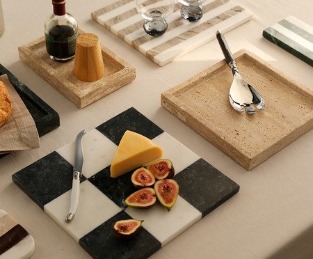 Bandeja em Mármore Gaia Bege | Westwing