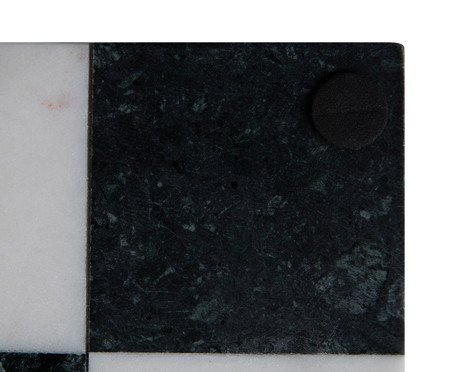 Tábua de Servir em Mármore Cronos Branco e Verde | Westwing