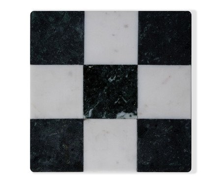 Tábua de Servir em Mármore Cronos Branco e Verde | Westwing