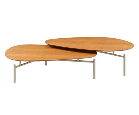 Mesa De Centro Doha Laminado Castanho | Westwing