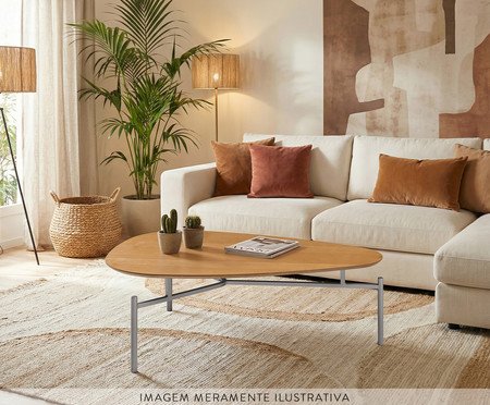 Mesa De Centro Doha Laminado Castanho | Westwing