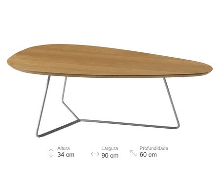 Mesa De Centro Cairo Laminado Castanho | Westwing