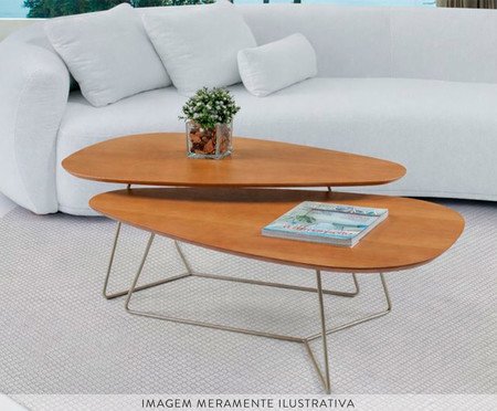 Mesa De Centro Cairo Laminado Castanho | Westwing