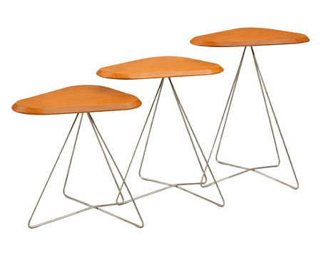 Mesa Lateral Liz Laminado Castanho | Westwing