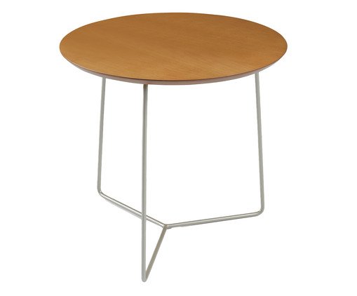 Mesa Lateral Cairo Tampo Castanho, wood pattern | WestwingNow