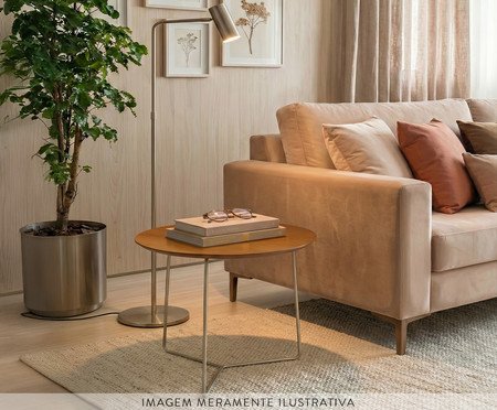 Mesa Lateral Cairo Tampo Castanho | Westwing