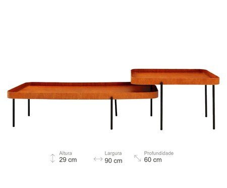 Mesa De Centro Living Castanho | Westwing