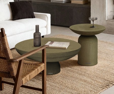 Mesa Lateral Média Brut Verde - Especial BAB | Westwing