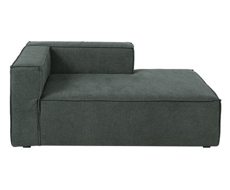 Sofá módulo com Chaise Direito Mensa Verde - Especial BAB | Westwing