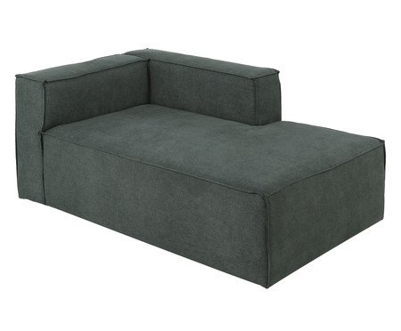 Sofá módulo com Chaise Direito Mensa Verde - Especial BAB | Westwing