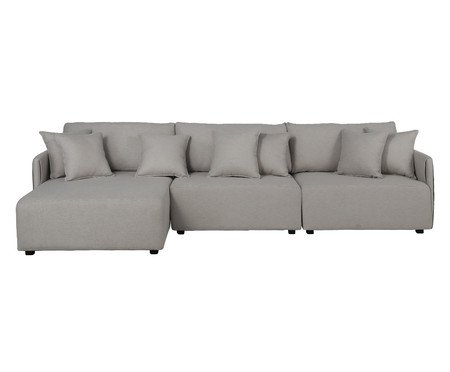 Sofá Toledo com Chaise Bege