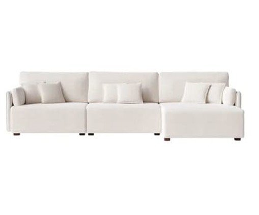 Sofá Toledo com Chaise Off White, multicolor | WestwingNow