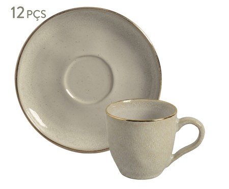 Jogo de Xícara para Café Bio Sol Gold Cinza | Westwing