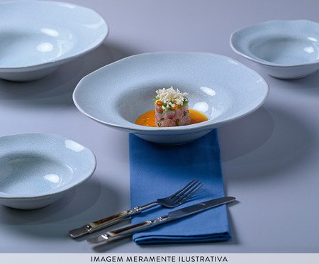 Jogo de Pratos para Massa Orgânico Ceu Azul | Westwing