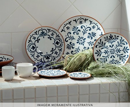 Jogo de Pratos Fundo Coup Stoneware Coimbra Abstrato | Westwing