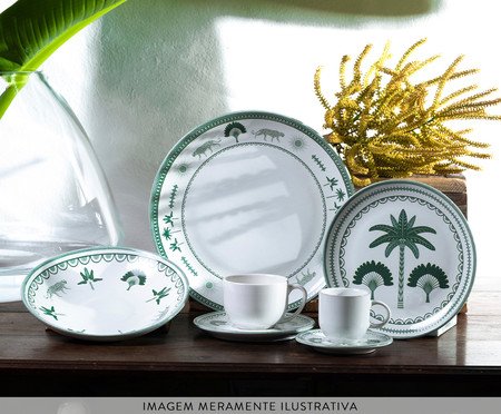 Jogo de Xícaras para Chá Coup Stoneware Exótica Floral | Westwing