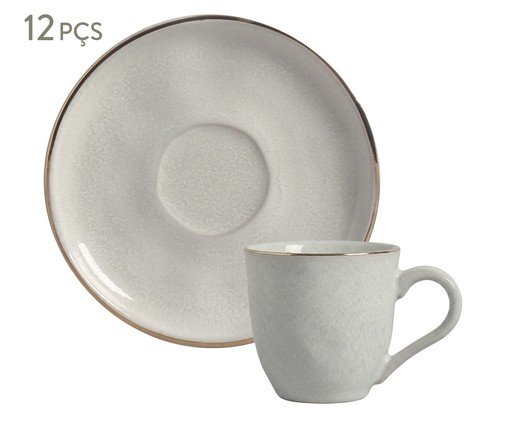 Jogo de Xícara para Café Luz Gold Cinza, grey | WestwingNow
