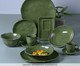 Jogo de Pratos Fundo Orgânico Eco Stone Jade Verde, green | WestwingNow