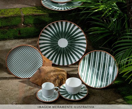 Jogo de Pratos Raso Coup Stoneware Equador Abstrato | Westwing