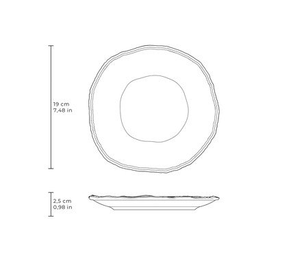 Jogo de Pratos para Sobremesa Orgânico Eco Stone Basalto Azul | Westwing