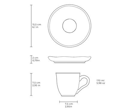 Jogo de Xícaras para Chá Bio Rouxinol Floral | Westwing
