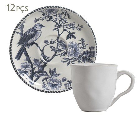 Jogo de Xícaras para Chá Bio Rouxinol Floral | Westwing