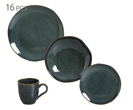 Aparelho de Jantar Bio Oceano Azul - 16Pçs | Westwing