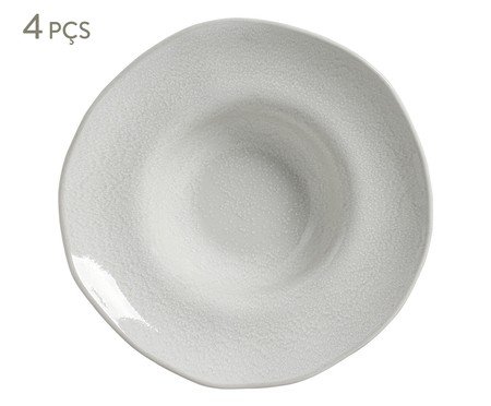 Jogo de Pratos para Massa Orgânico Luz Cinza | Westwing