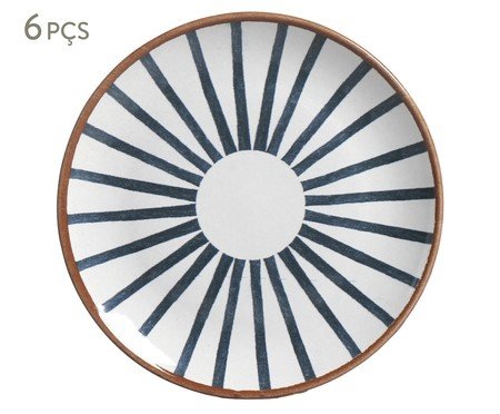 Jogo de Pratos para Sobremesa Coup Stoneware Trópico Abstrato | Westwing