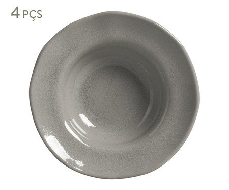 Jogo de Pratos para Sobremesa Orgânico Bruma Cinza | Westwing