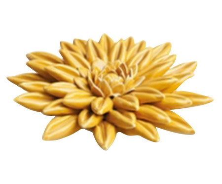 Adorno em Cerâmica Flor Gayle - Amarelo