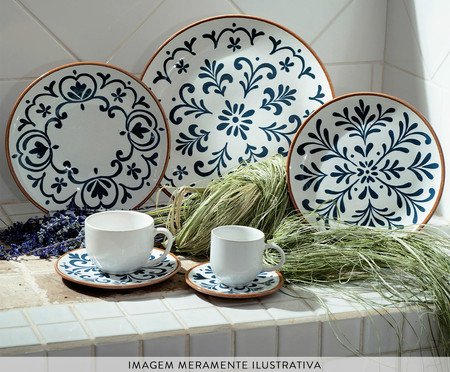 Jogo de Pratos para Sobremesa Coup Stoneware Coimbra Abstrato | Westwing