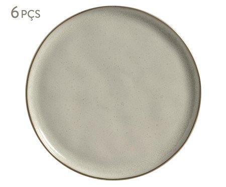 Jogo de Pratos para Sobremesa Bio Sol Gold Cinza | Westwing